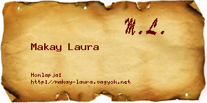 Makay Laura névjegykártya
